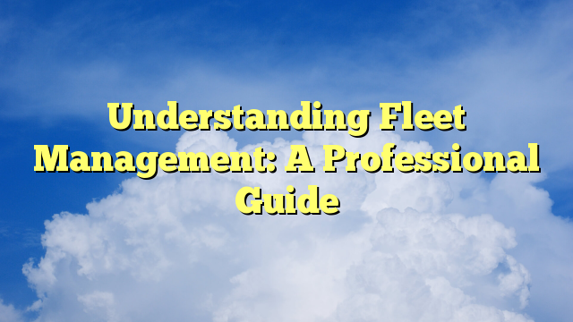 Understanding Fleet Management: A Professional Guide - Aerofleets